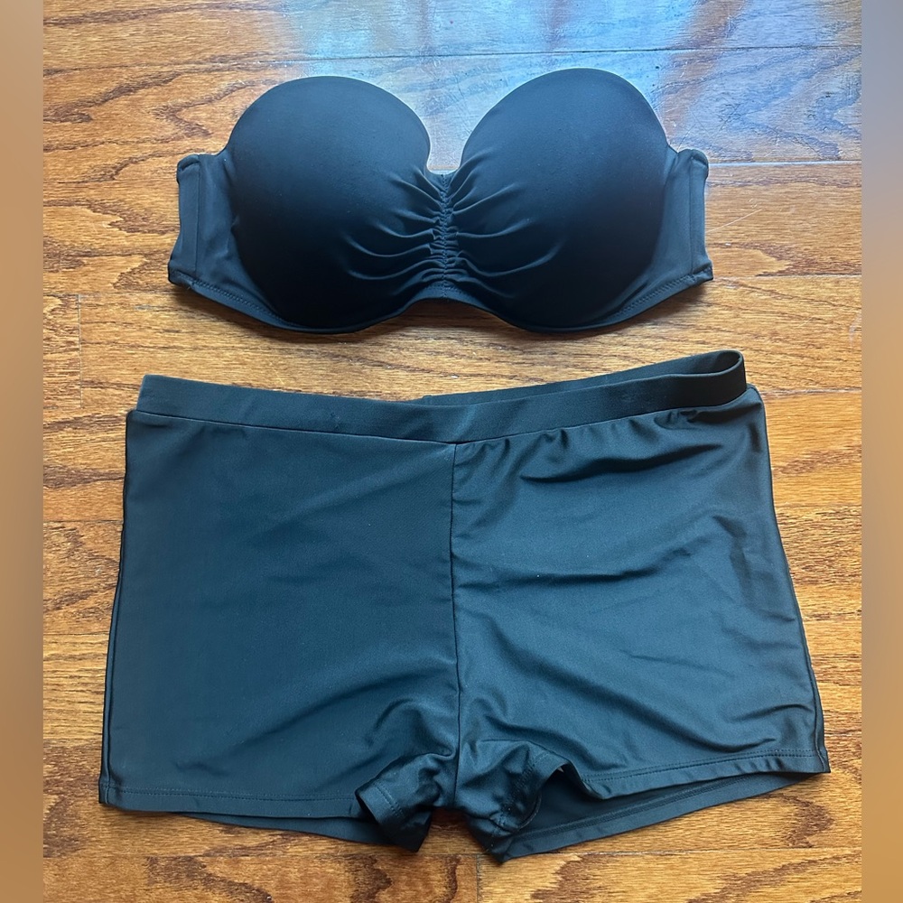 Shade & Shore Black Bikini Top & Pant Size 36 C